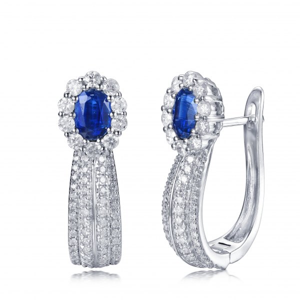 Lythias Gem Diamond Earring 18K White Gold