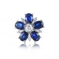 Kizlie Sapphire Diamond Earring 18 White Gold