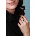 Junia Sapphire Diamond Ring 18K White Gold