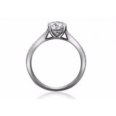 Saville Diamond Engagement Ring Casing 18K White Gold