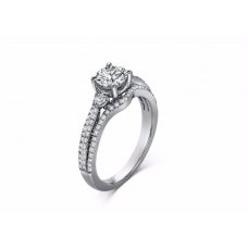 Chevy Diamond Engagement Ring Casing 18K White Gold
