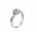 Zurie Solitaire White Gold Diamond Engagement Ring Casing