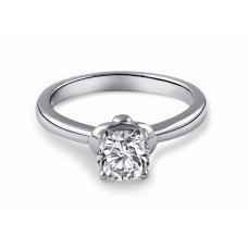 Telfour Solitaire Engagement Ring Casing 18K White Gold