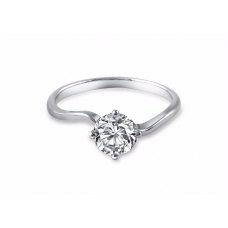 Videl Solitaire Engagement Ring Casing 18K White Gold