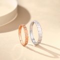 Kotaro White & Rose Gold Diamond Wedding Ring (Pair)