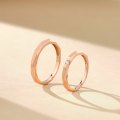 Ryuji Rose Gold Diamond Wedding Ring (Pair)