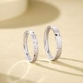 Morio Platinum Diamond Wedding Ring (Pair)