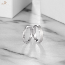 Follen Diamond Wedding Ring 18K White Gold (Pair)