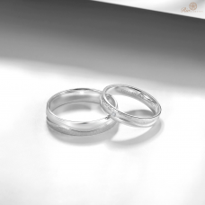 Provis Diamond Wedding Ring 18K White Gold (Pair)