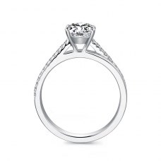 Laxie Diamond Engagement Ring Casing 18K White Gold