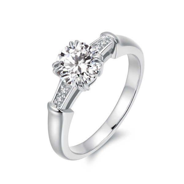 Lyria White Gold Diamond Engagement Ring Casing