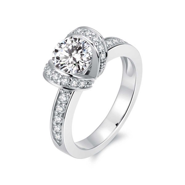 Talia White Gold Diamond Engagement Ring Casing