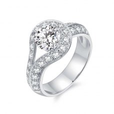 Alfie Diamond Engagement Ring Casing 18K White Gold