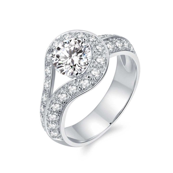 Alfie White Gold Diamond Engagement Ring Casing