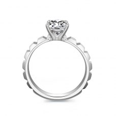 Sania Solitaire Engagement Ring Casing 18K White Gold
