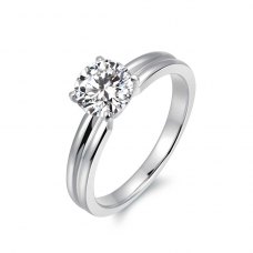 Saria Solitaire Engagement Ring Casing 18K White Gold