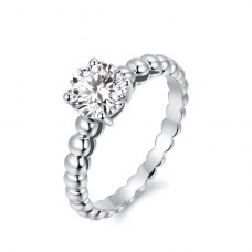 Tyriah Solitaire Engagement Ring Casing 18K White Gold