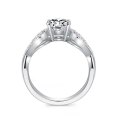 Aariz White Gold Diamond Engagement Ring Casing