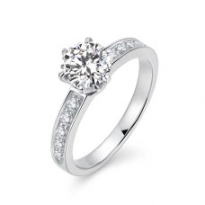 Mylia Diamond Engagement Ring Casing 18K White Gold