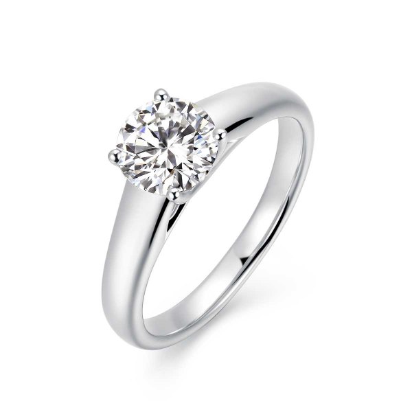 Elsia Solitaire Engagement Ring Casing 18K White Gold