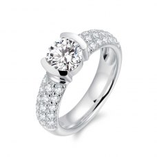 Kirsty Diamond Engagement Ring Casing 18K White Gold