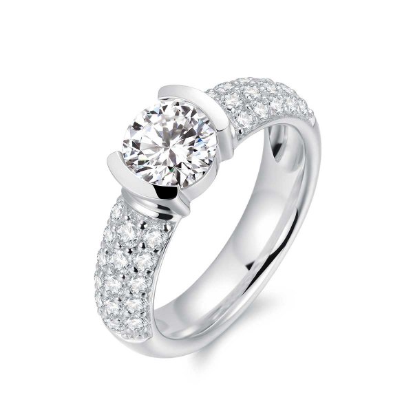 Kirsty White Gold Diamond Engagement Ring Casing