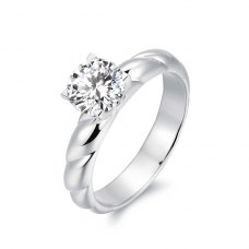 Kristie Solitaire Engagement Ring Casing 18K White Gold