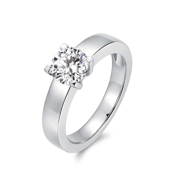 Tyrese Solitaire White Gold Diamond Engagement Ring Casing