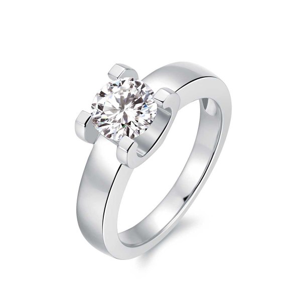 Kaisa Solitaire White Gold Diamond Engagement Ring Casing