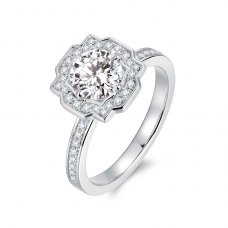 Roxia Diamond Engagement Ring Casing 18K White Gold
