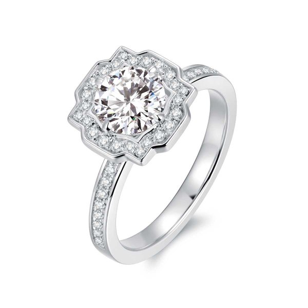 Roxia White Gold Diamond Engagement Ring Casing