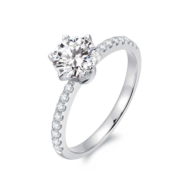 Chanice White Gold Diamond Engagement Ring Casing