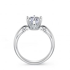 Zaynia Diamond Engagement Ring Casing 18K White Gold