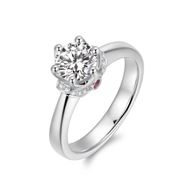 Faelia White Gold Diamond Engagement Ring Casing