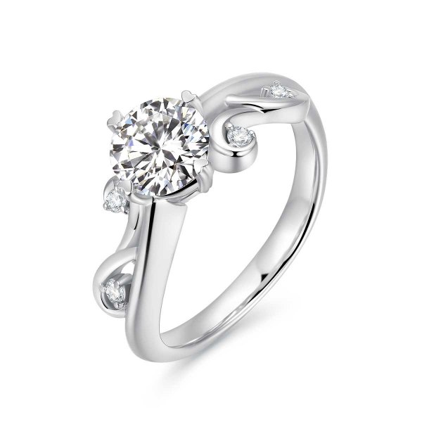 Viexianne White Gold Diamond Engagement Ring Casing