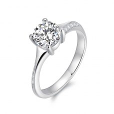 Rythelle Diamond Engagement Ring Casing 18K White Gold