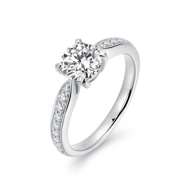 Xelia White Gold Diamond Engagement Ring Casing