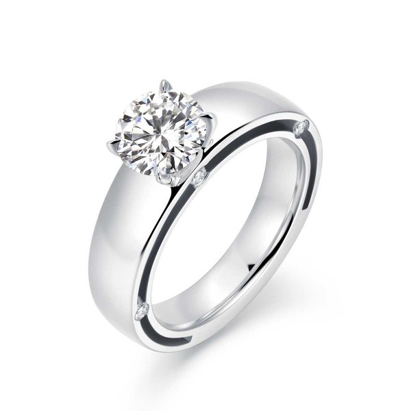 Valyne White Gold Diamond Engagement Ring Casing