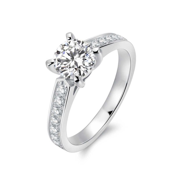 Kadys White Gold Diamond Engagement Ring Casing