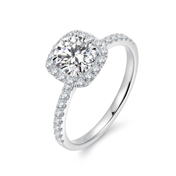 Rizlya White Gold Diamond Engagement Ring Casing