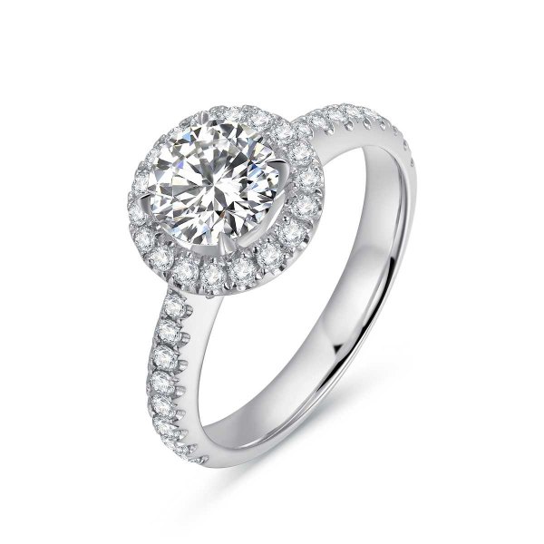 Reziea White Gold Diamond Engagement Ring Casing