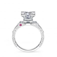 Laciane Diamond Engagement Ring Casing 18K White Gold