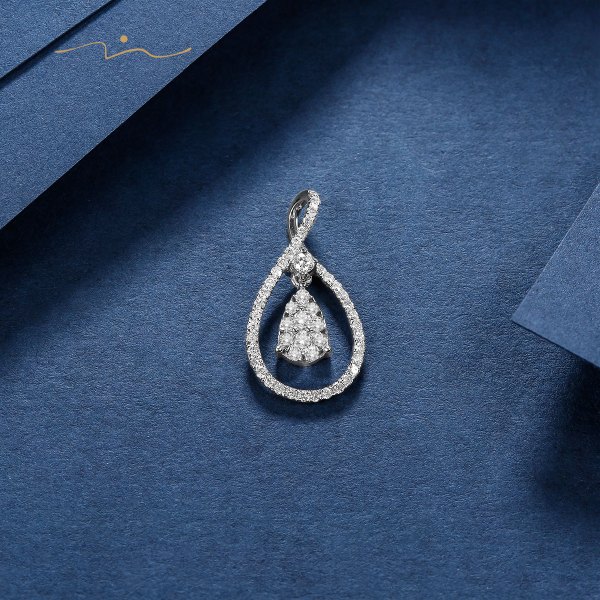 Wonsa Diamond Pendant 18K White Gold 