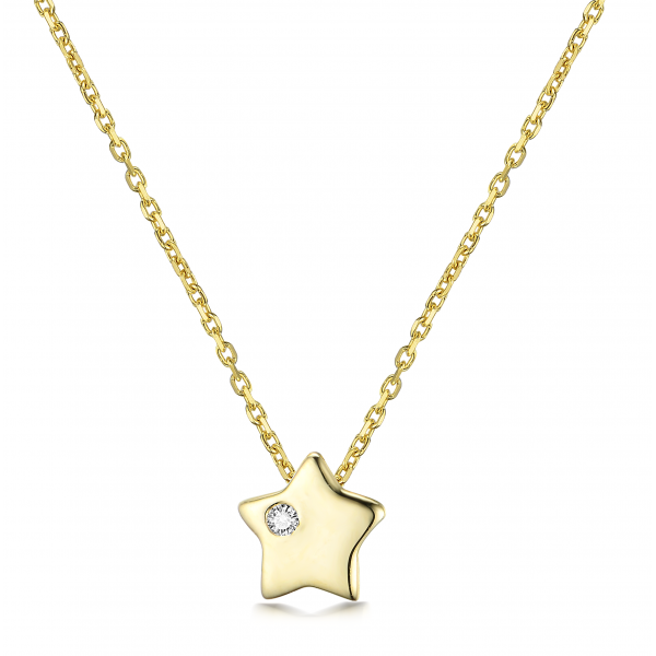 Gun Woo Bezel Necklace 14K Rose Gold 