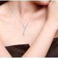 Flection-Y Diamond Necklace 18K White Gold 