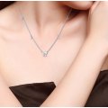 Mini Butterfly Diamond Necklace 18K White Gold 