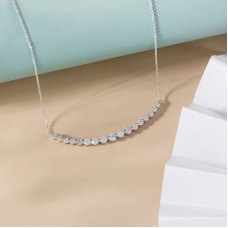 Viola 18K White Gold Lab Grown Diamond Necklace