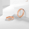 Torin Diamond Wedding Ring 18K White and Rose Gold (Pair)