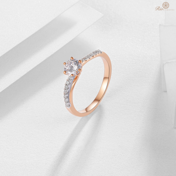 Polly Rose Gold Diamond Engagement Ring Casing