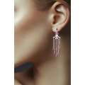 Nefili Ruby Diamond Earring 18K White Gold
